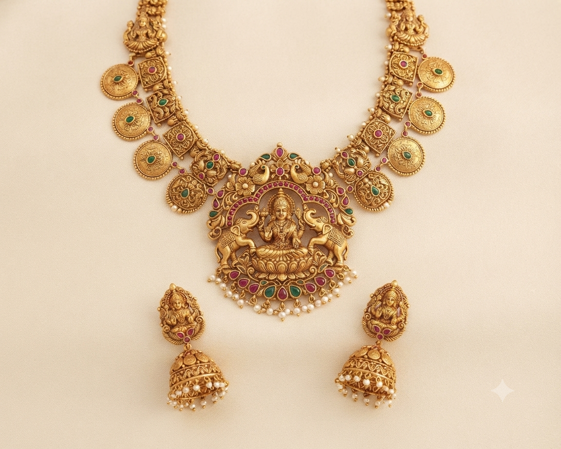 Lakshmi Temple Necklace