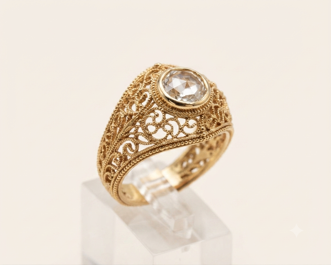 Filigree Gold Ring