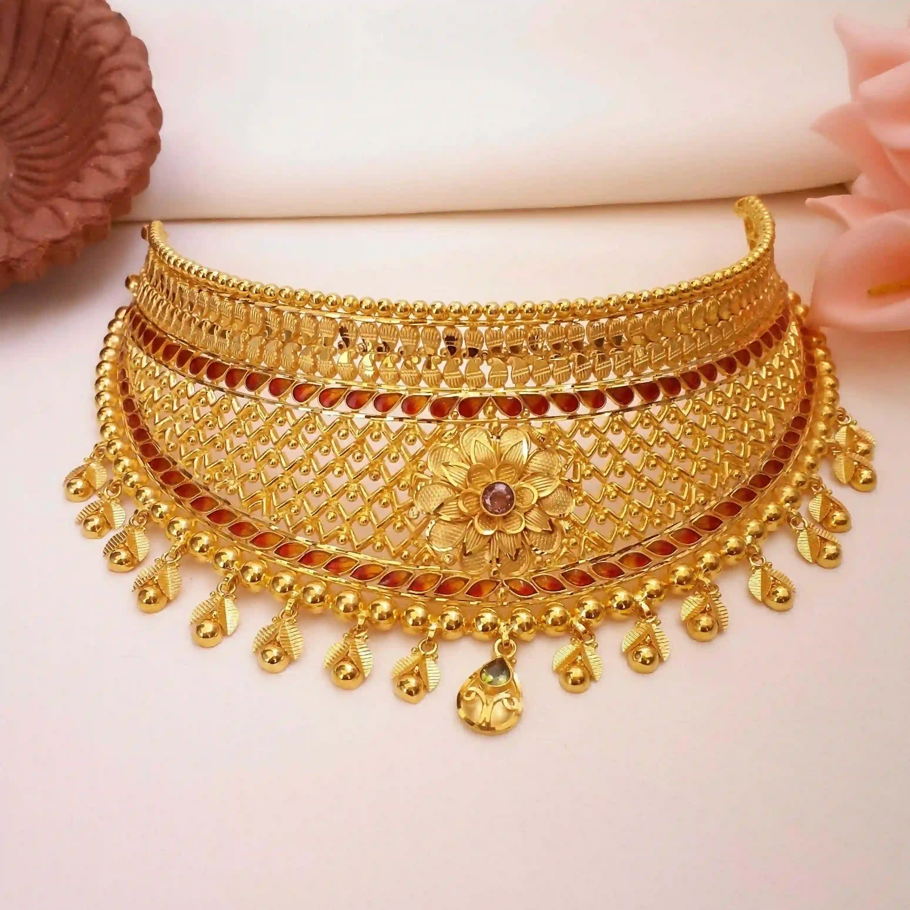 Pastel Meenakari Choker