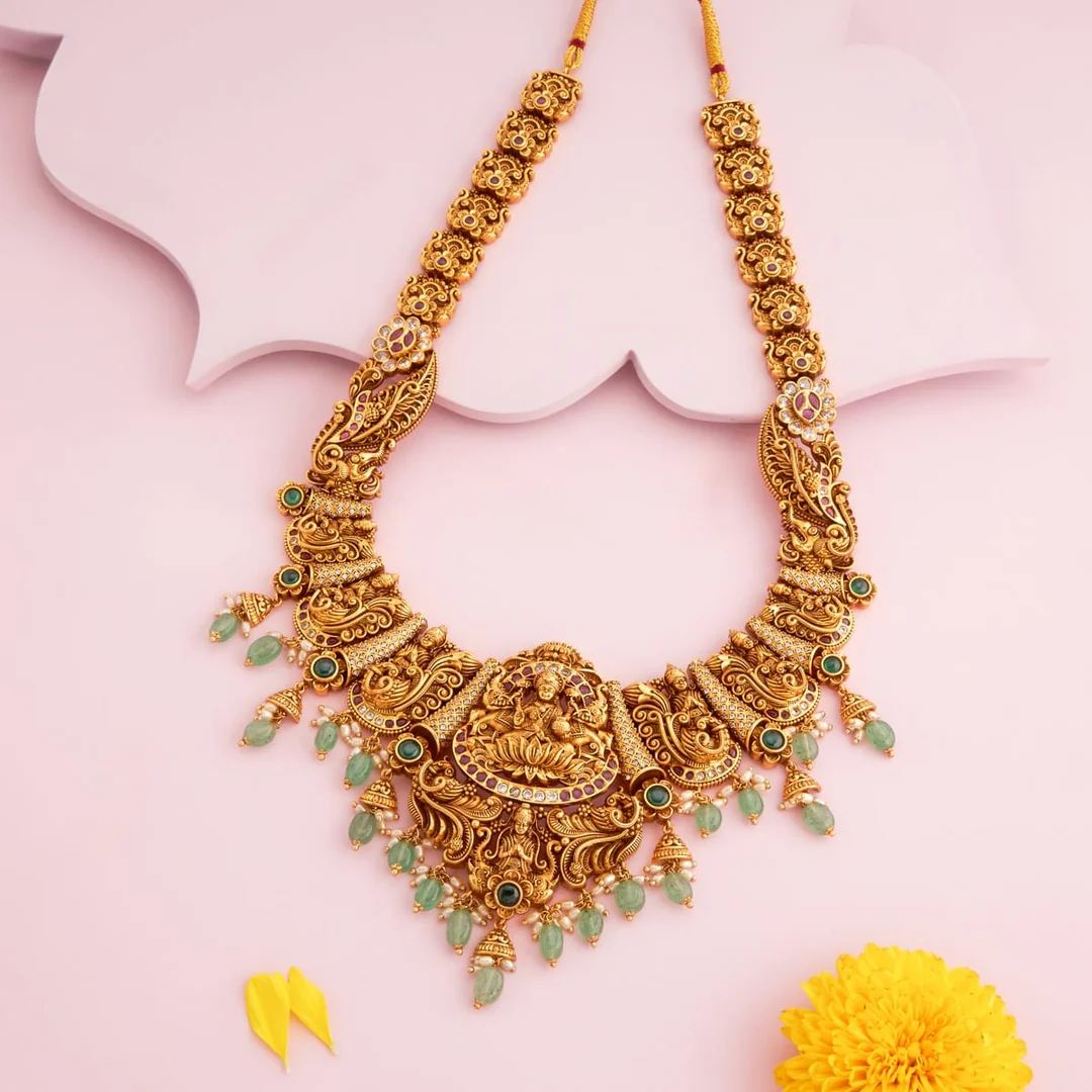 Mayura Peacock Temple Collar