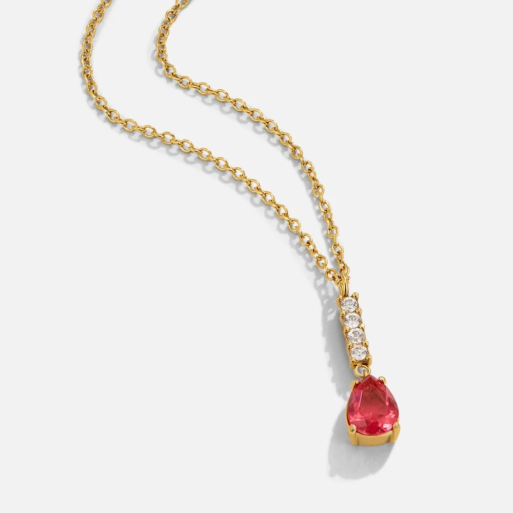 Solitaire Sapphire Drop Pendant