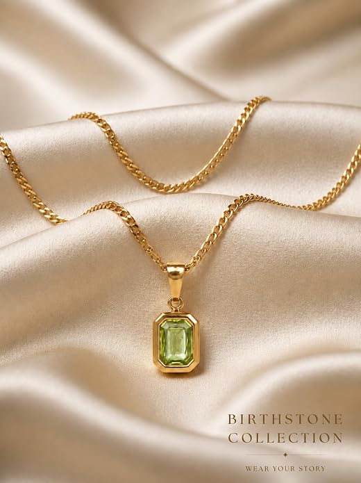 Emerald Pear-Cut Cascade Necklace — view 2