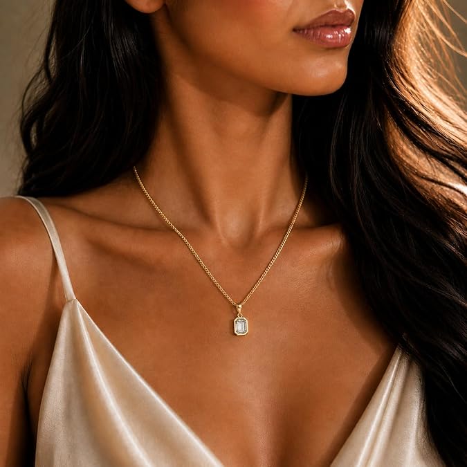Emerald Pear-Cut Cascade Necklace — view 3