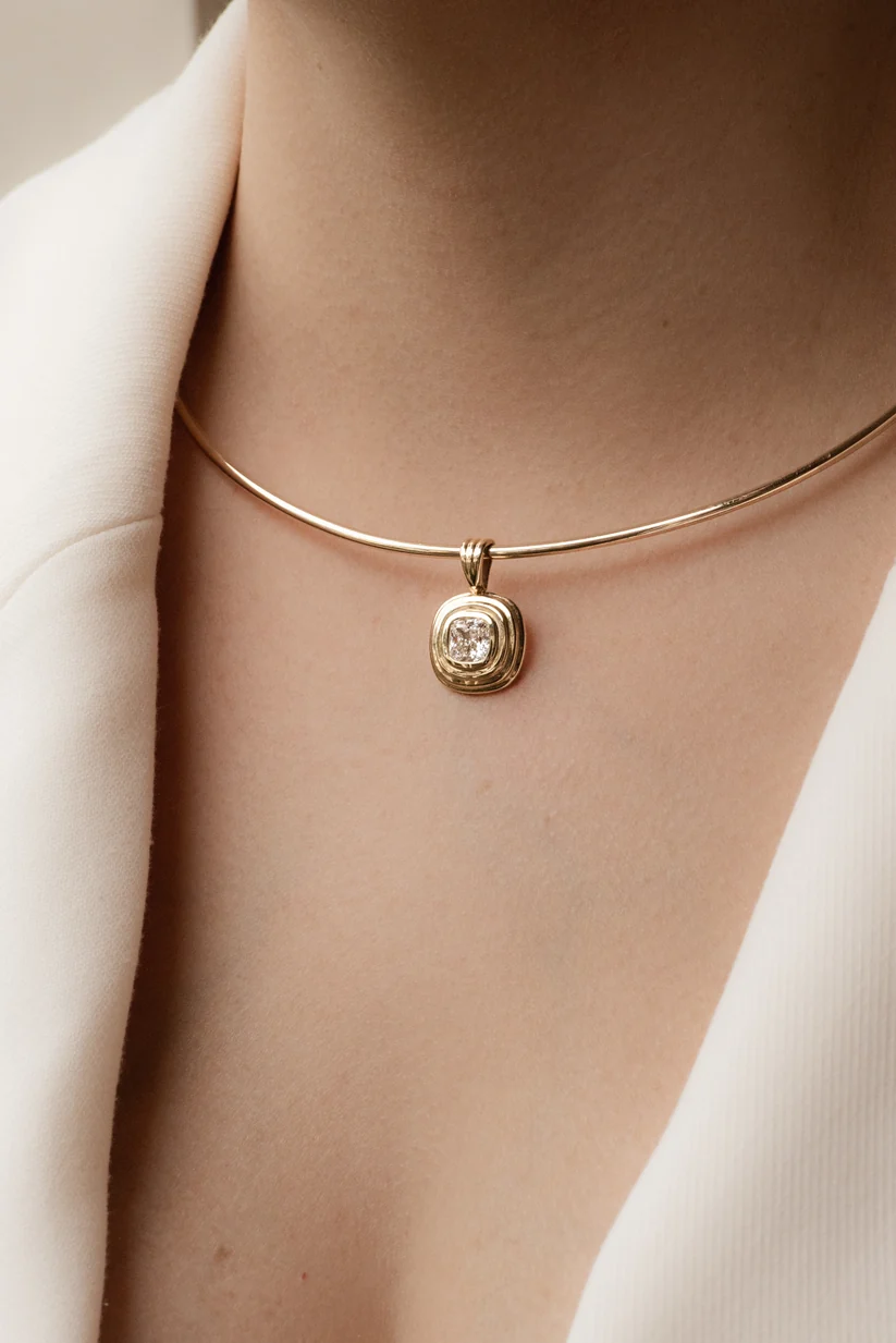 Ruby Drop Gold Necklace