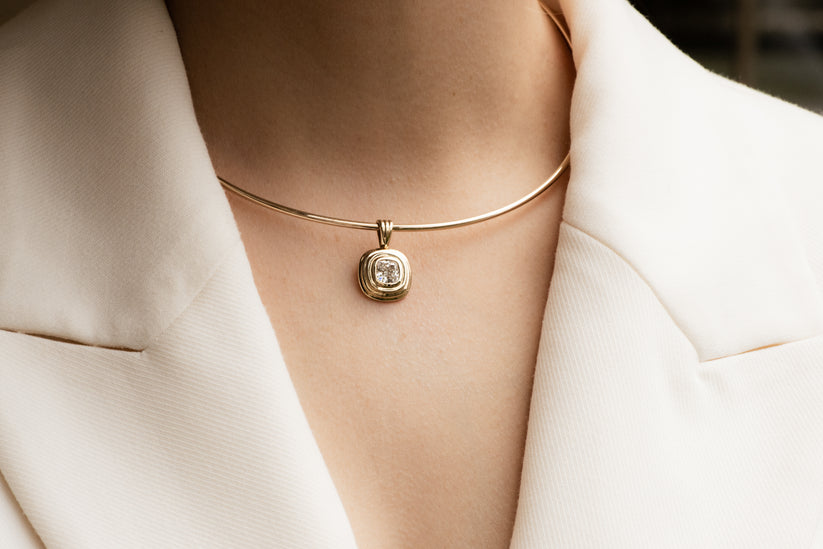 Ruby Drop Gold Necklace — view 2