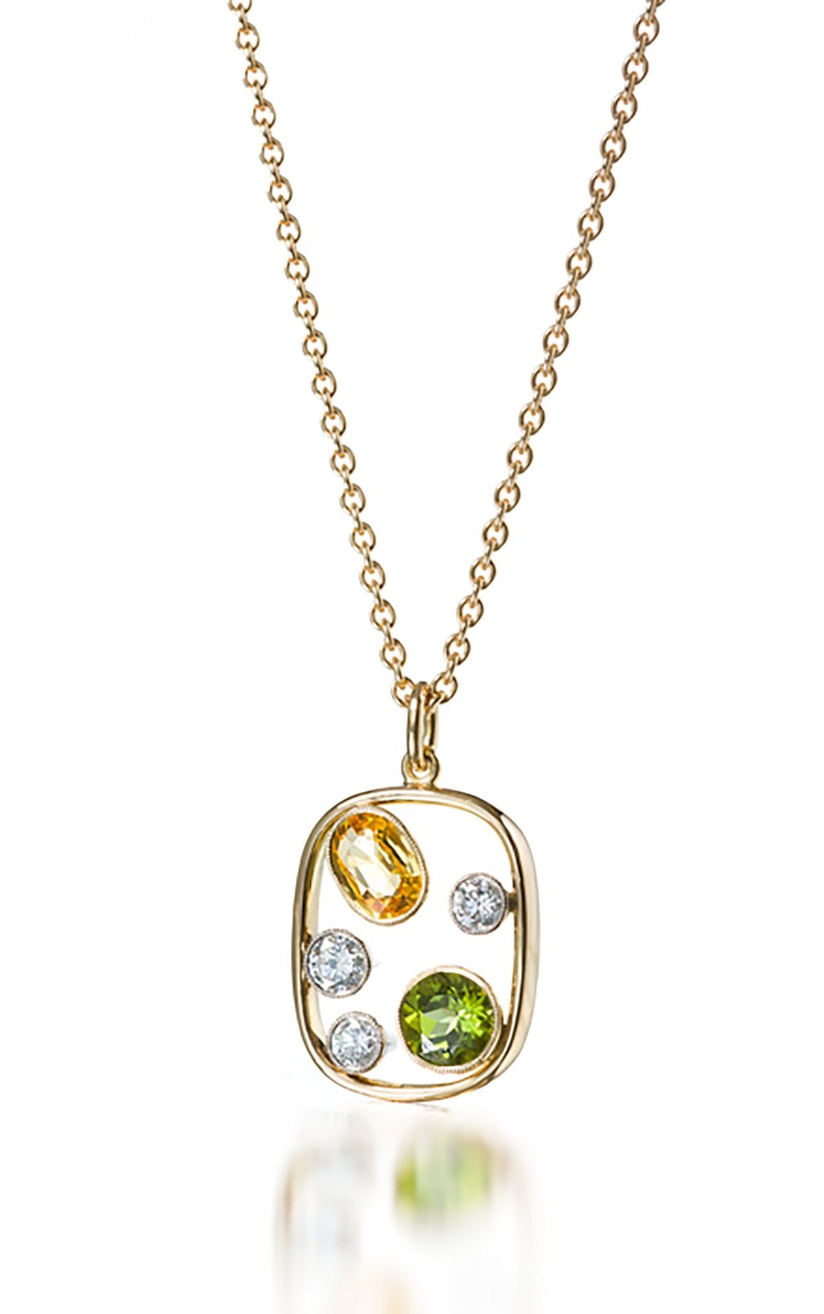 Multi-Gemstone Rainbow Drop Collar