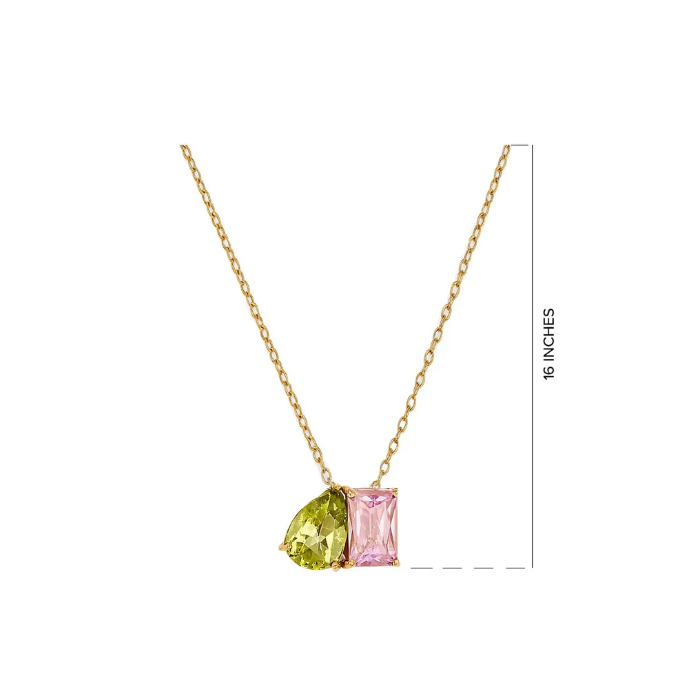 Tia Multi Gem Stone Necklace — view 5