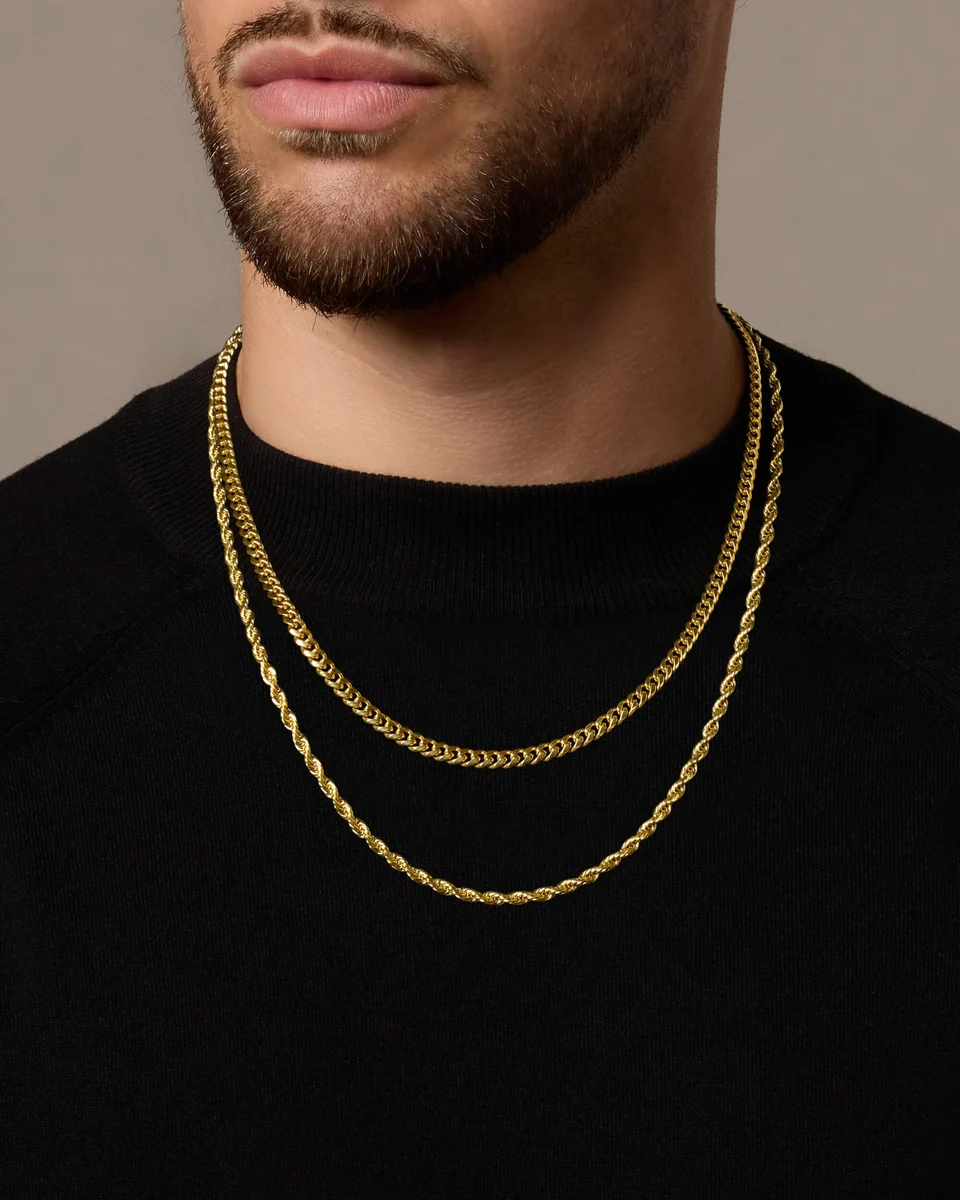 Diamond-Cut Rope Chain
