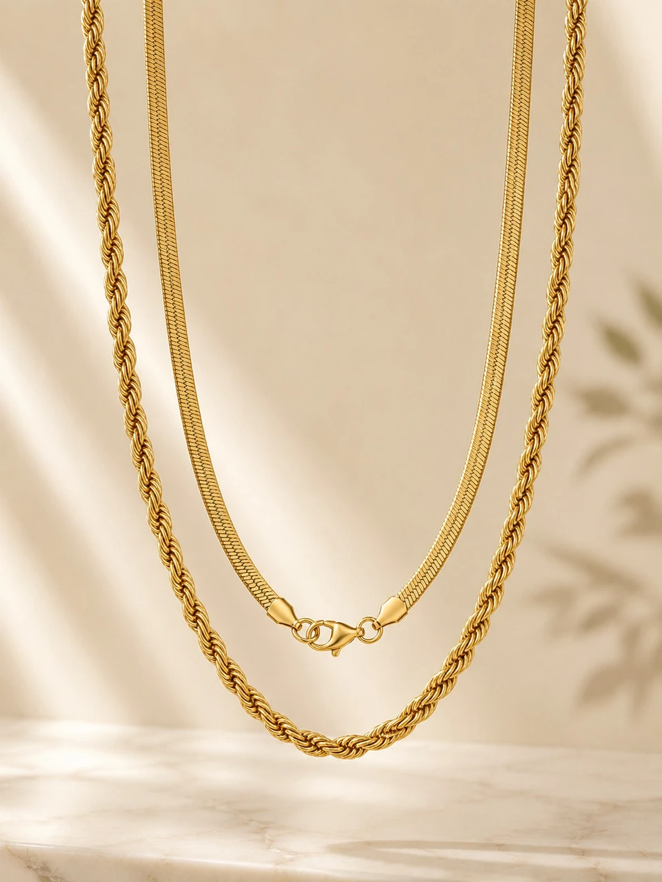Solid Gold Rope Chain — view 2
