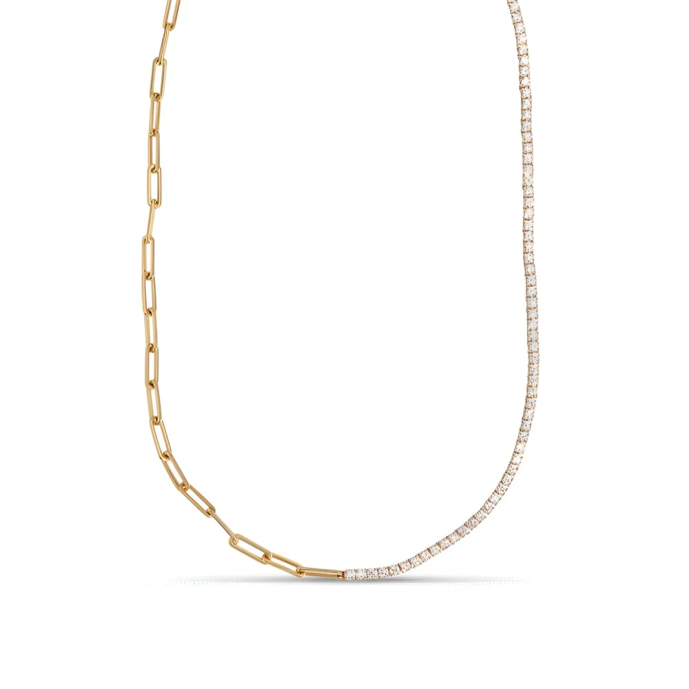 Logan Half Paperclip Diamond Tennis