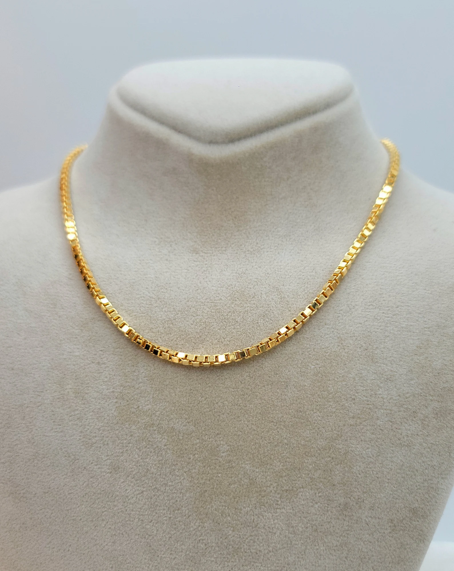 18K Solid Gold Box Chain