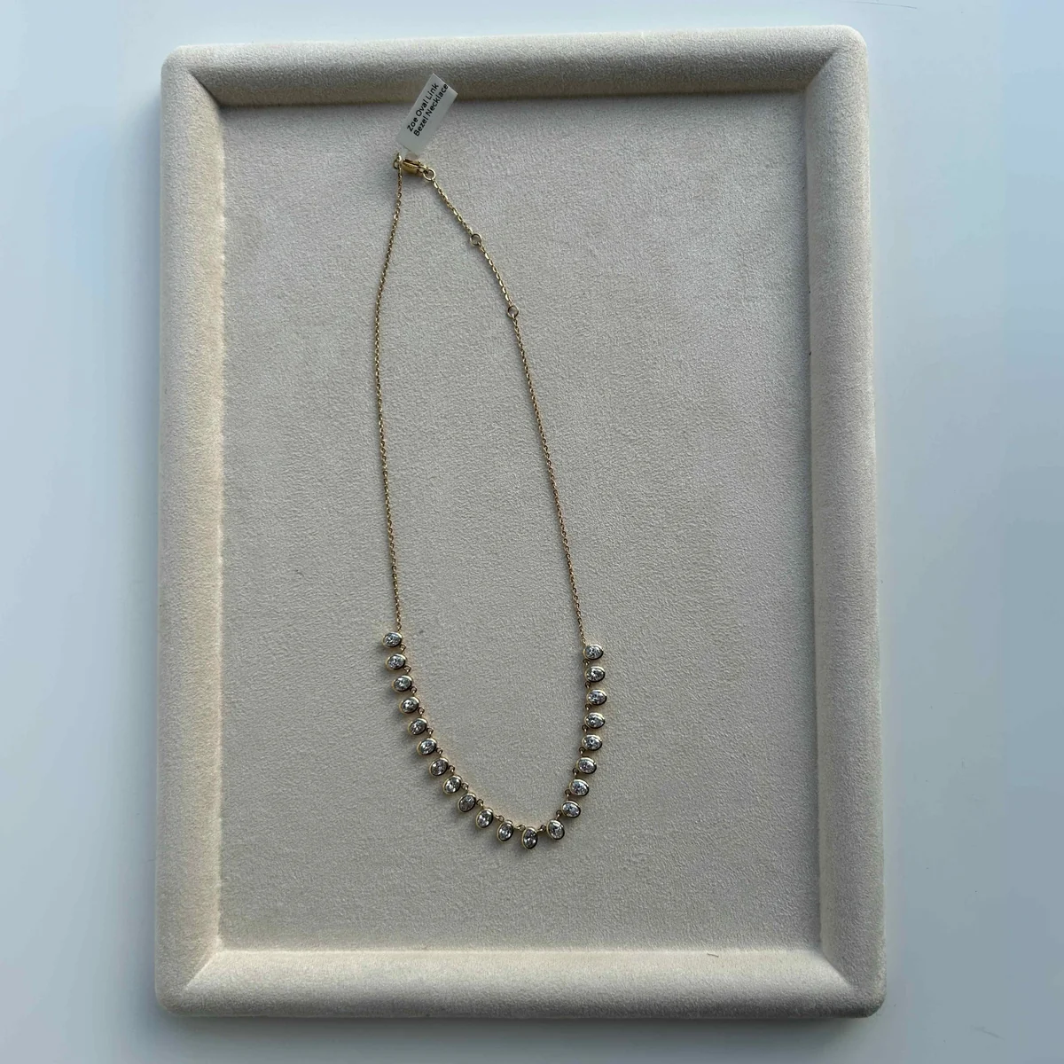 Zoe Oval Bezel Diamond Link — view 2