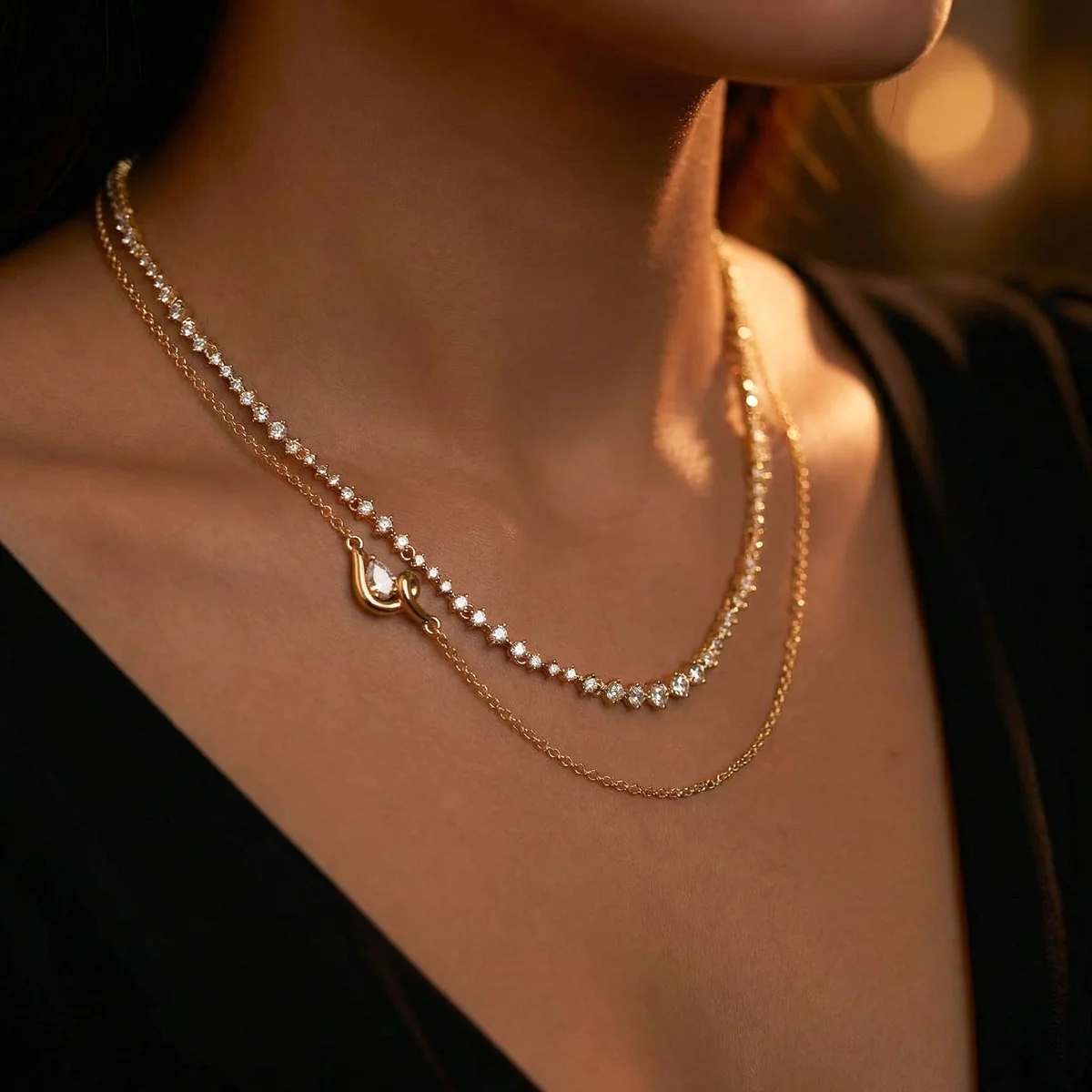 Nayla Double-layered Necklace — view 4
