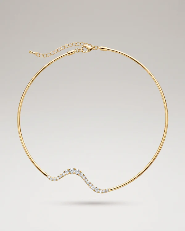 Mireille Wave Collar Necklace 