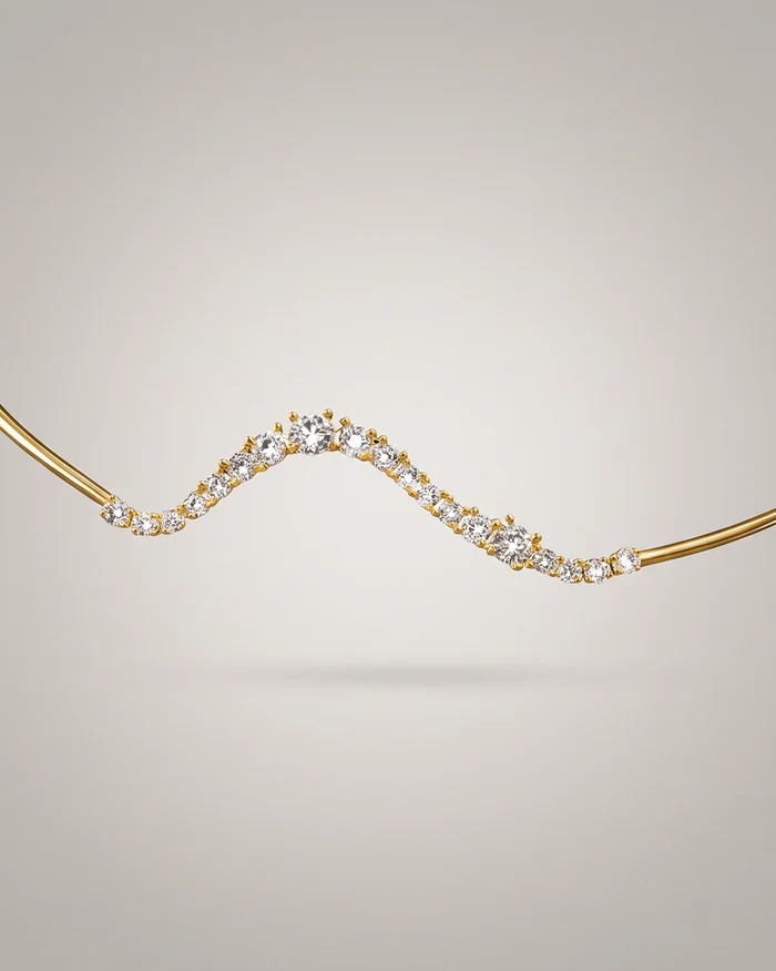 Mireille Wave Collar Necklace — view 2