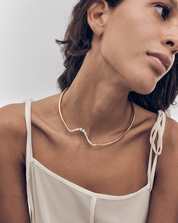 Mireille Wave Collar Necklace — view 3