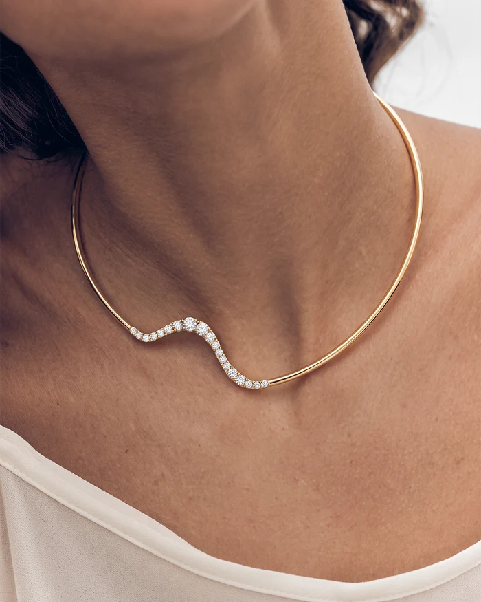 Mireille Wave Collar Necklace — view 4