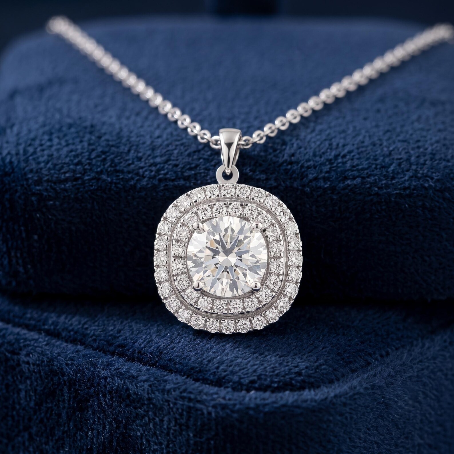 Radiant Single Stone Pendant — view 2
