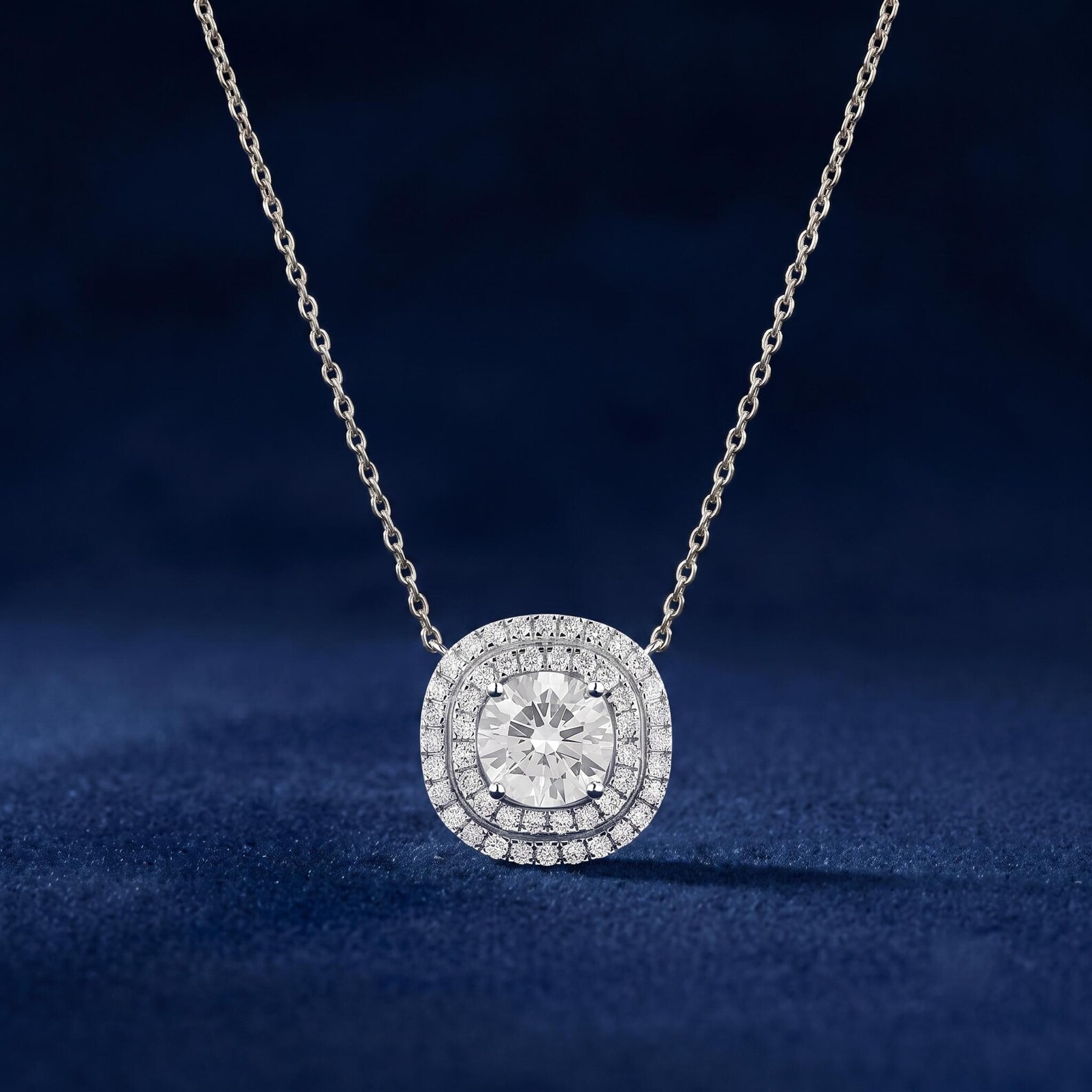 Radiant Single Stone Pendant — view 3
