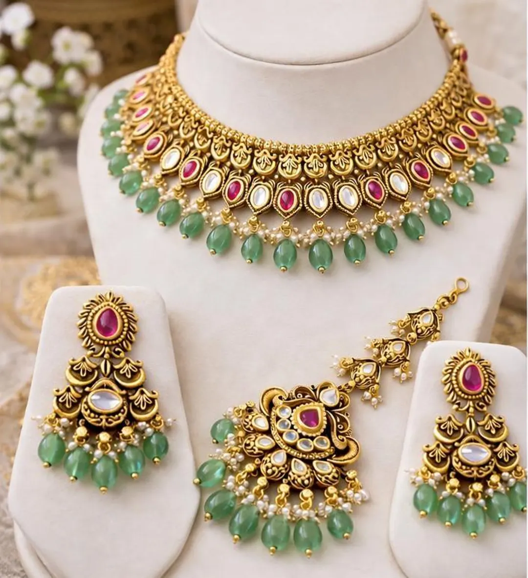 Royal Kundan Bridal Necklace Set — view 2