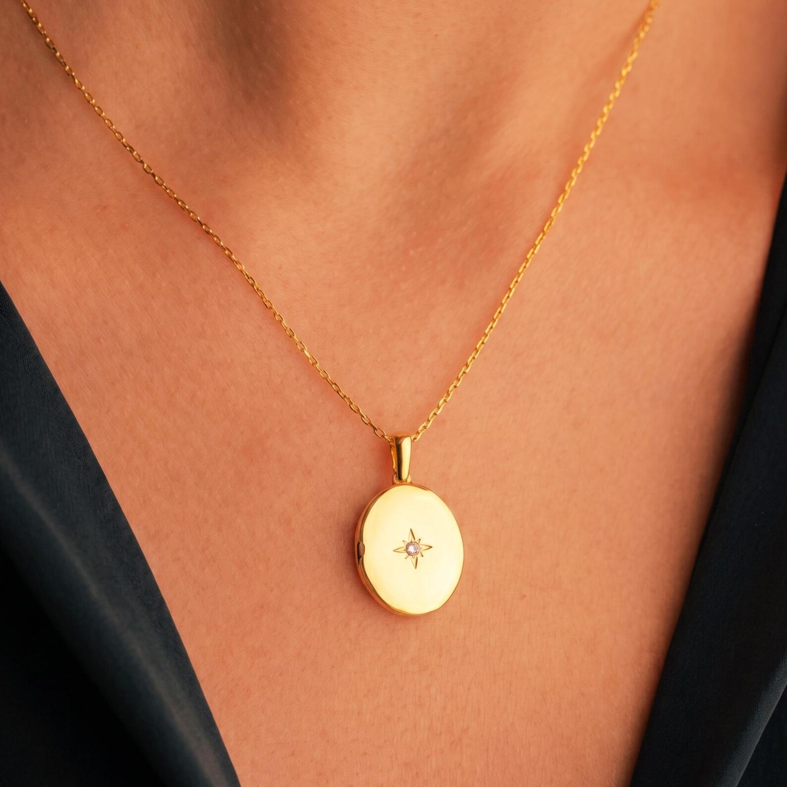 Elegant Halo Solitaire Pendant