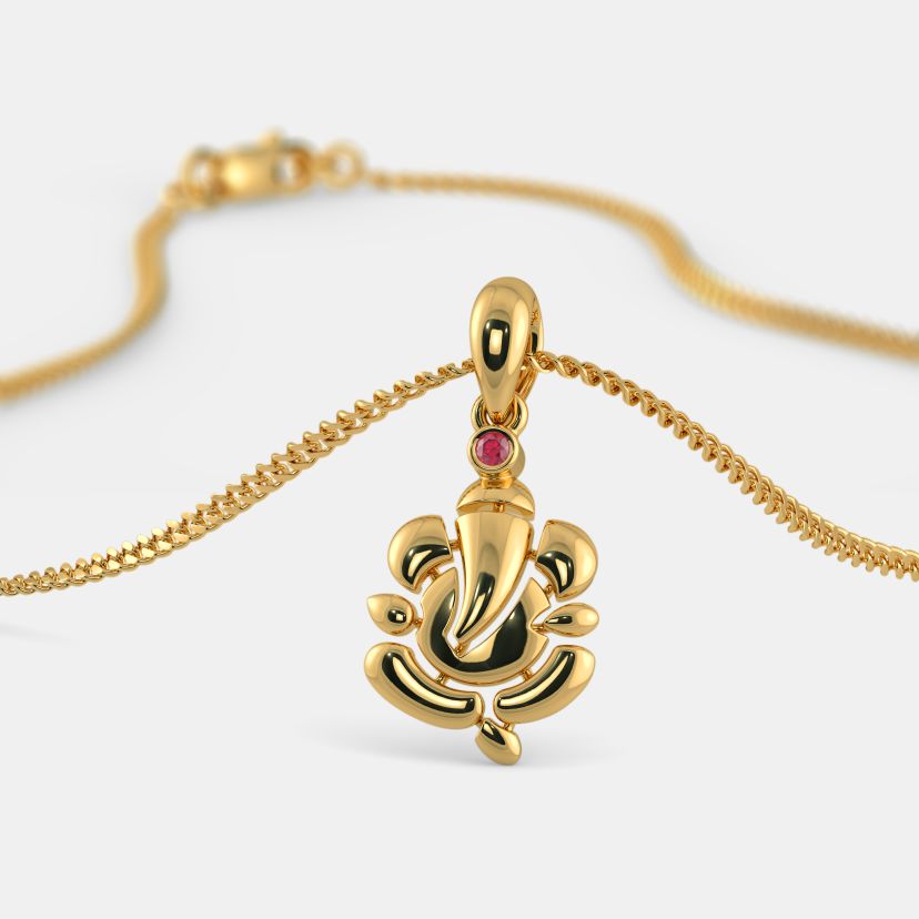 Blessed Ganesha Gold Pendant