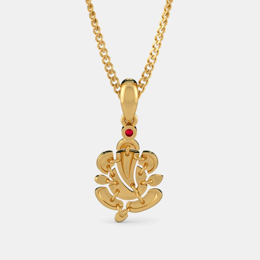 Blessed Ganesha Gold Pendant — view 3