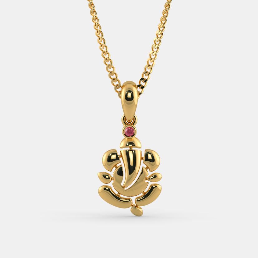 Blessed Ganesha Gold Pendant — view 4