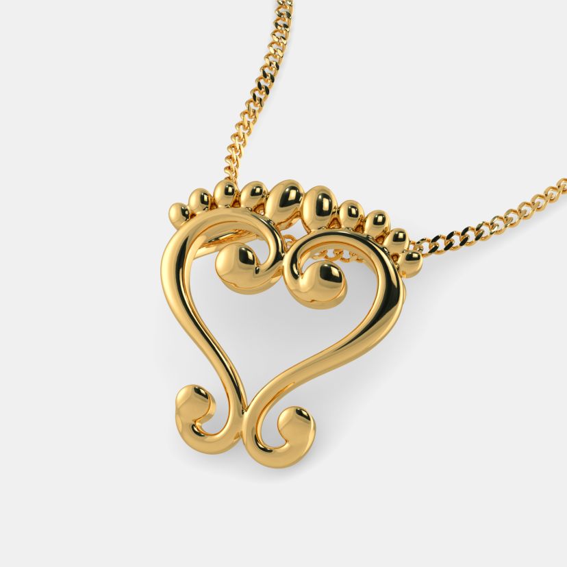 Divine Lakshmi Gold Pendant — view 2