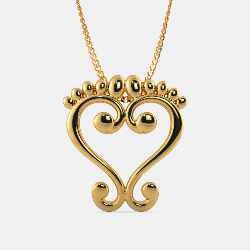 Divine Lakshmi Gold Pendant — view 3