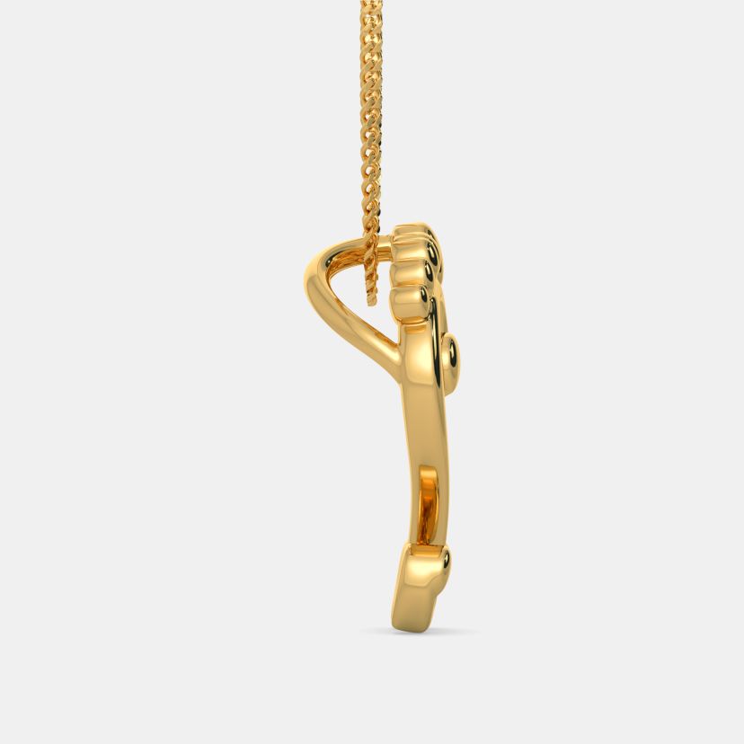 Divine Lakshmi Gold Pendant — view 4