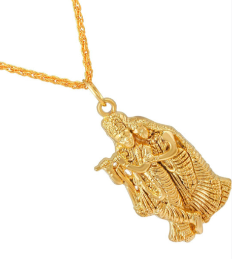Radha Krishna Devotional Pendant — view 2