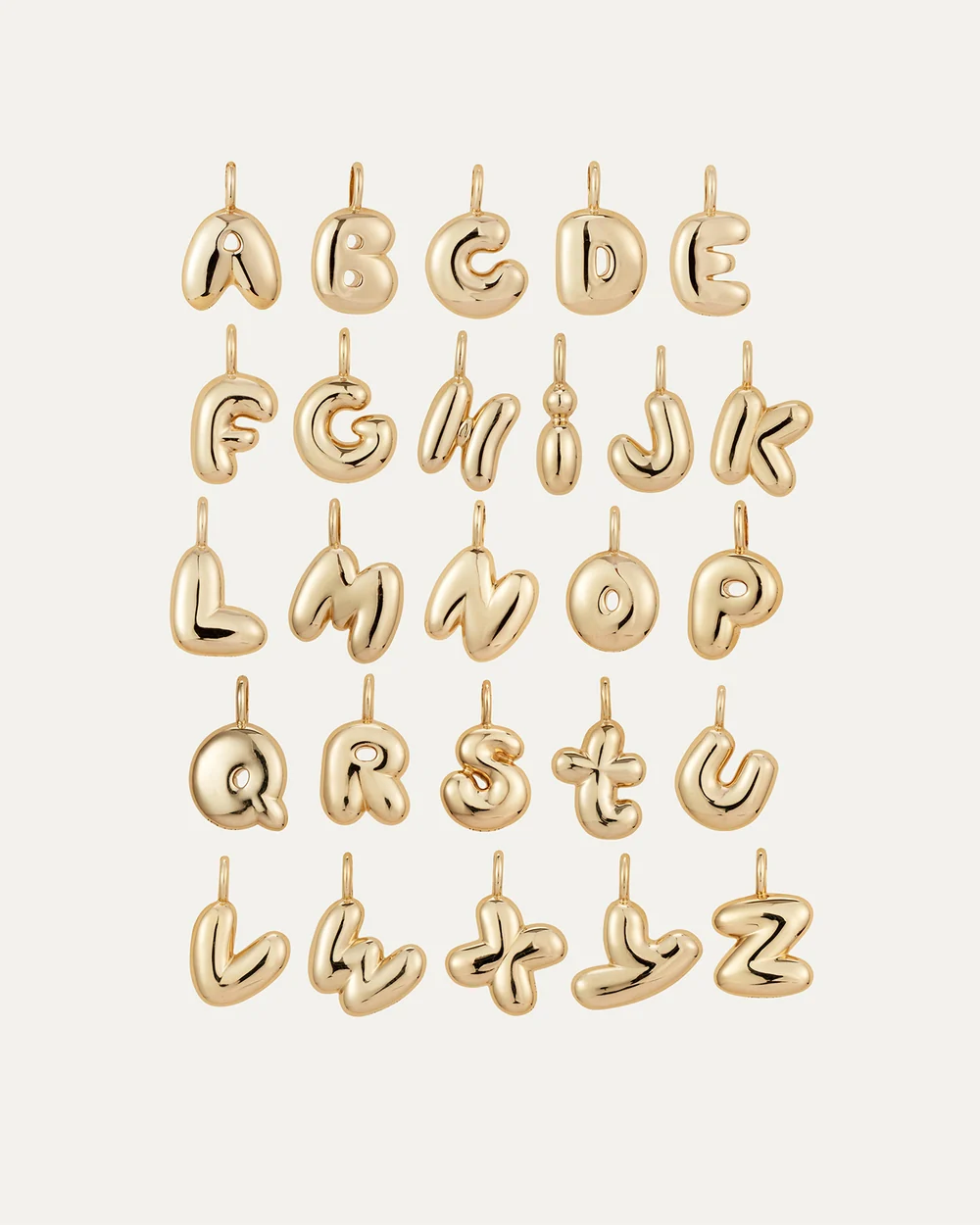 Bold Monogram Gold Pendant A- Z Available — view 3