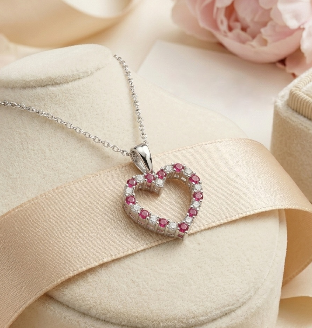 Blooming Love Heart Pendant — view 3