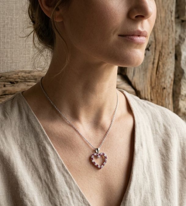 Blooming Love Heart Pendant — view 5