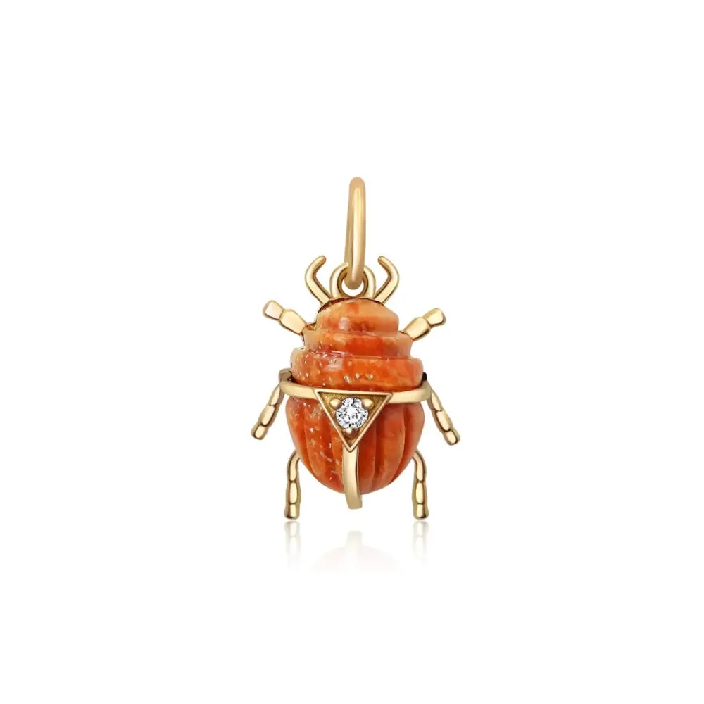 Yellow Gold Beetle Pendant