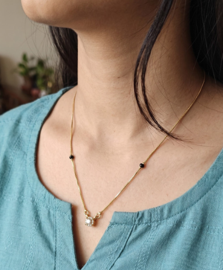 Sparkling AD Design Mangalsutra — view 2
