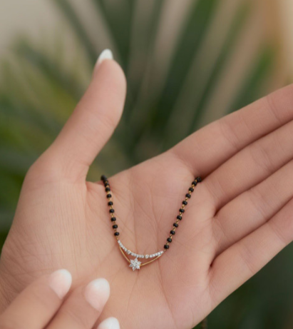 Fine Black Bead Mangalsutra