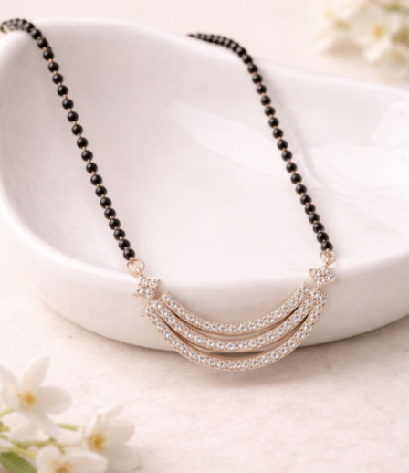 Everyday Black Beads Mangalsutra — view 2