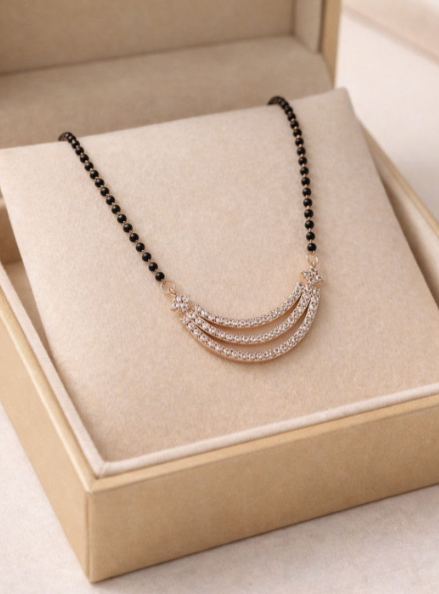 Everyday Black Beads Mangalsutra — view 4