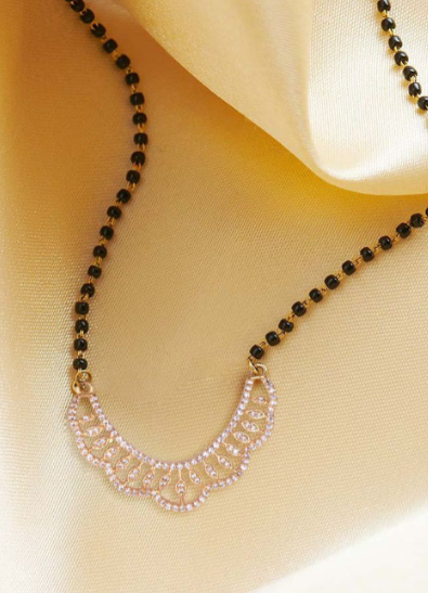 Classic Black Bead Mangalsutra — view 2