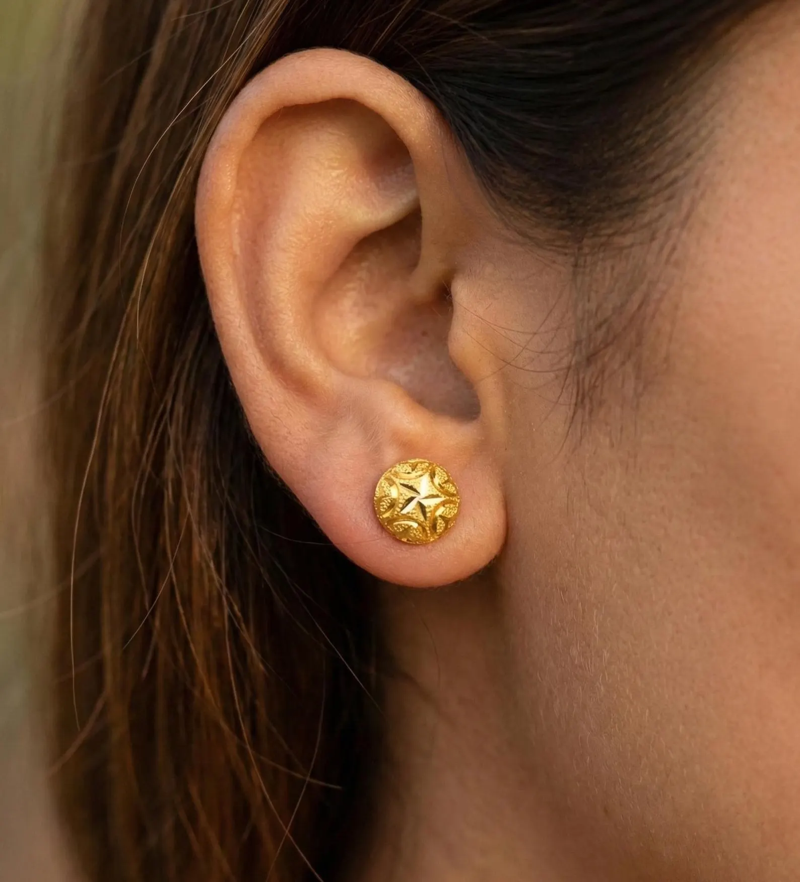 Everyday Round Stud Earrings — view 3
