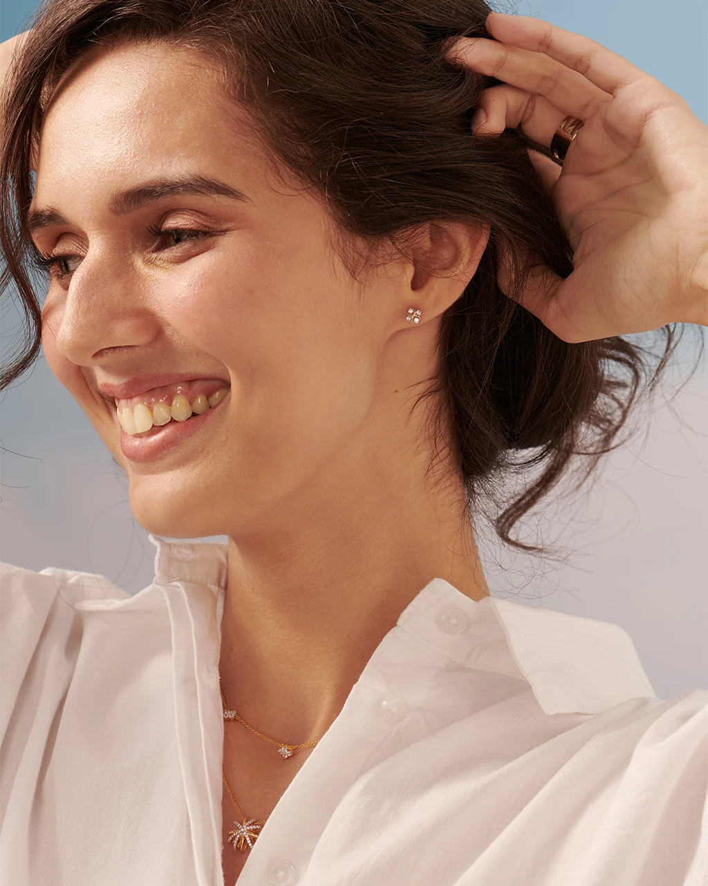 Twist Design Stud Earrings — view 4