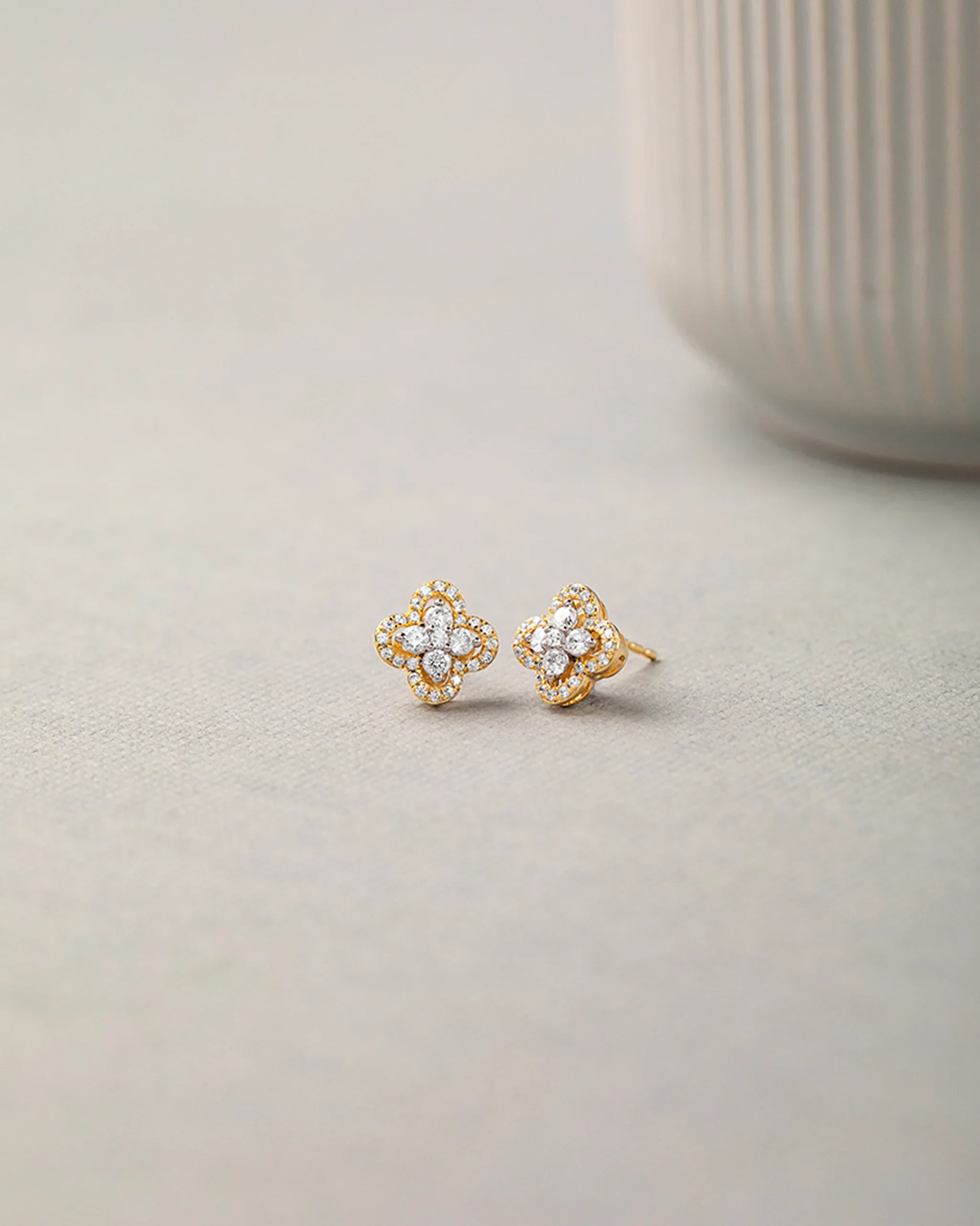 Petite Diamond-Cut Studs