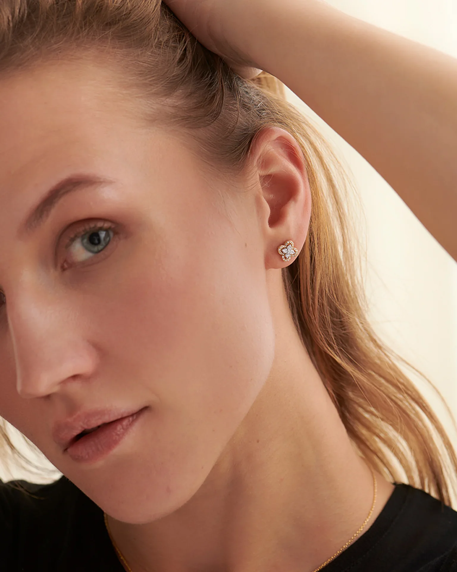Petite Diamond-Cut Studs — view 5