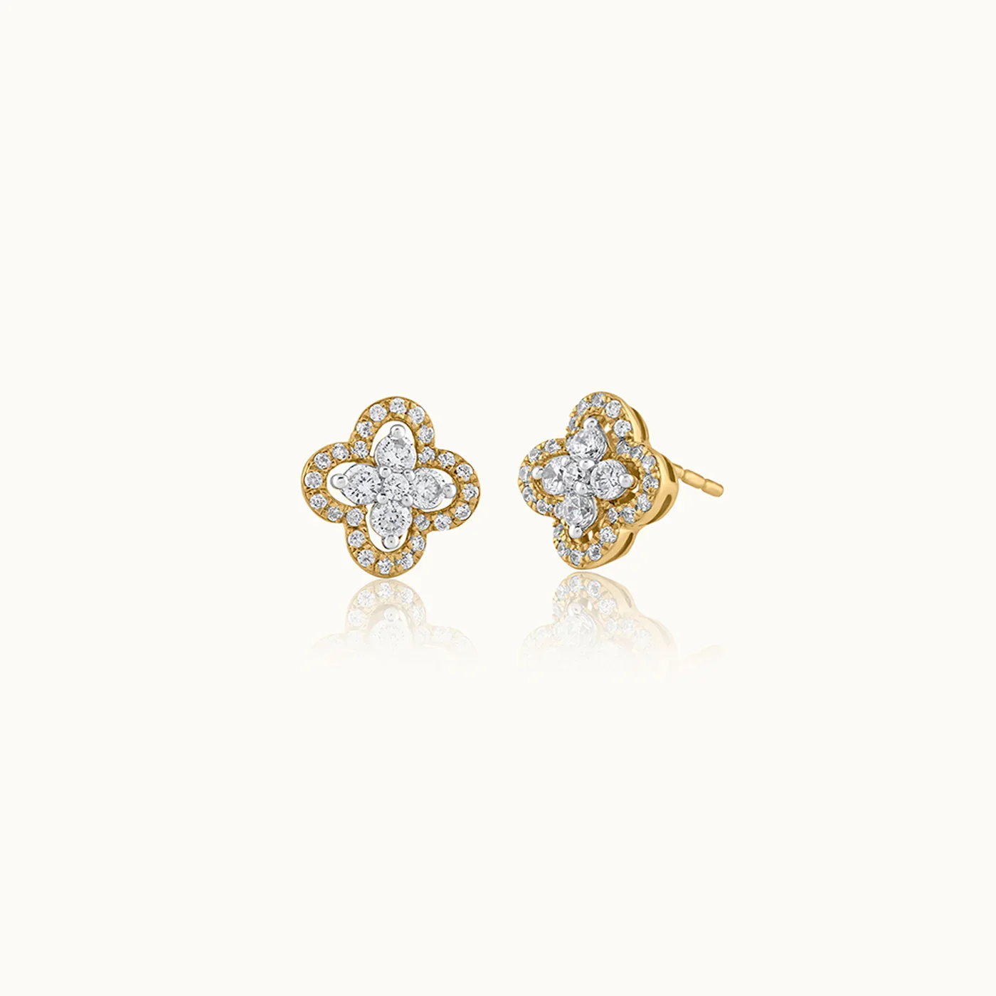 Petite Diamond-Cut Studs — view 3