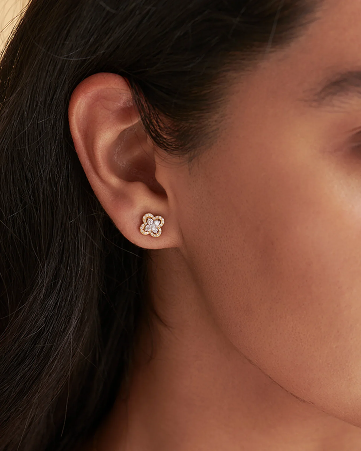 Petite Diamond-Cut Studs — view 4