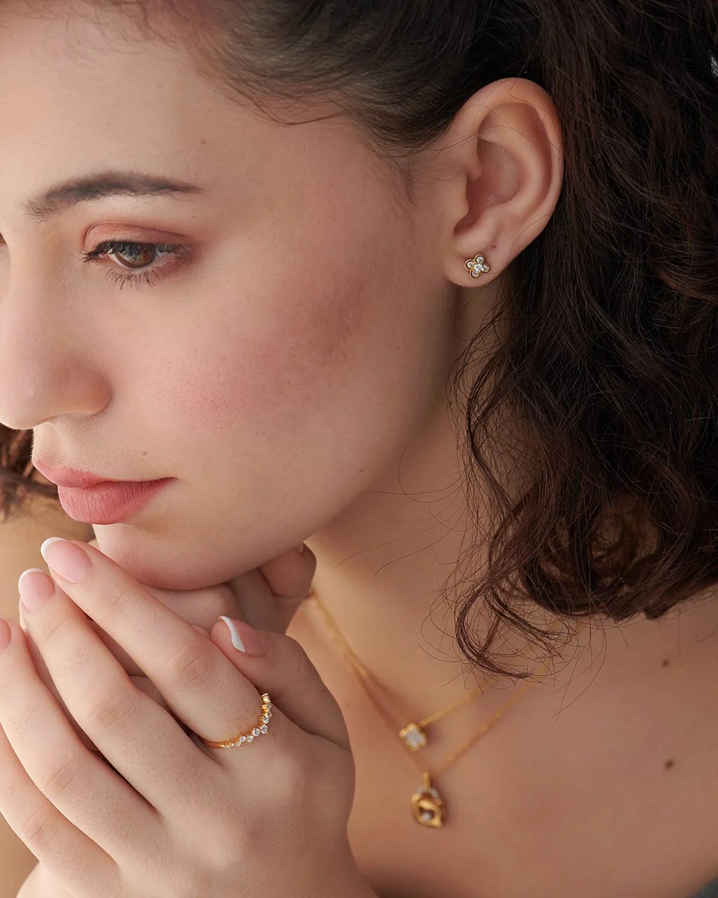 Polished Drop Stud Earrings — view 5