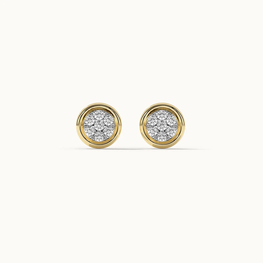 Classic Gold Button Studs — view 2