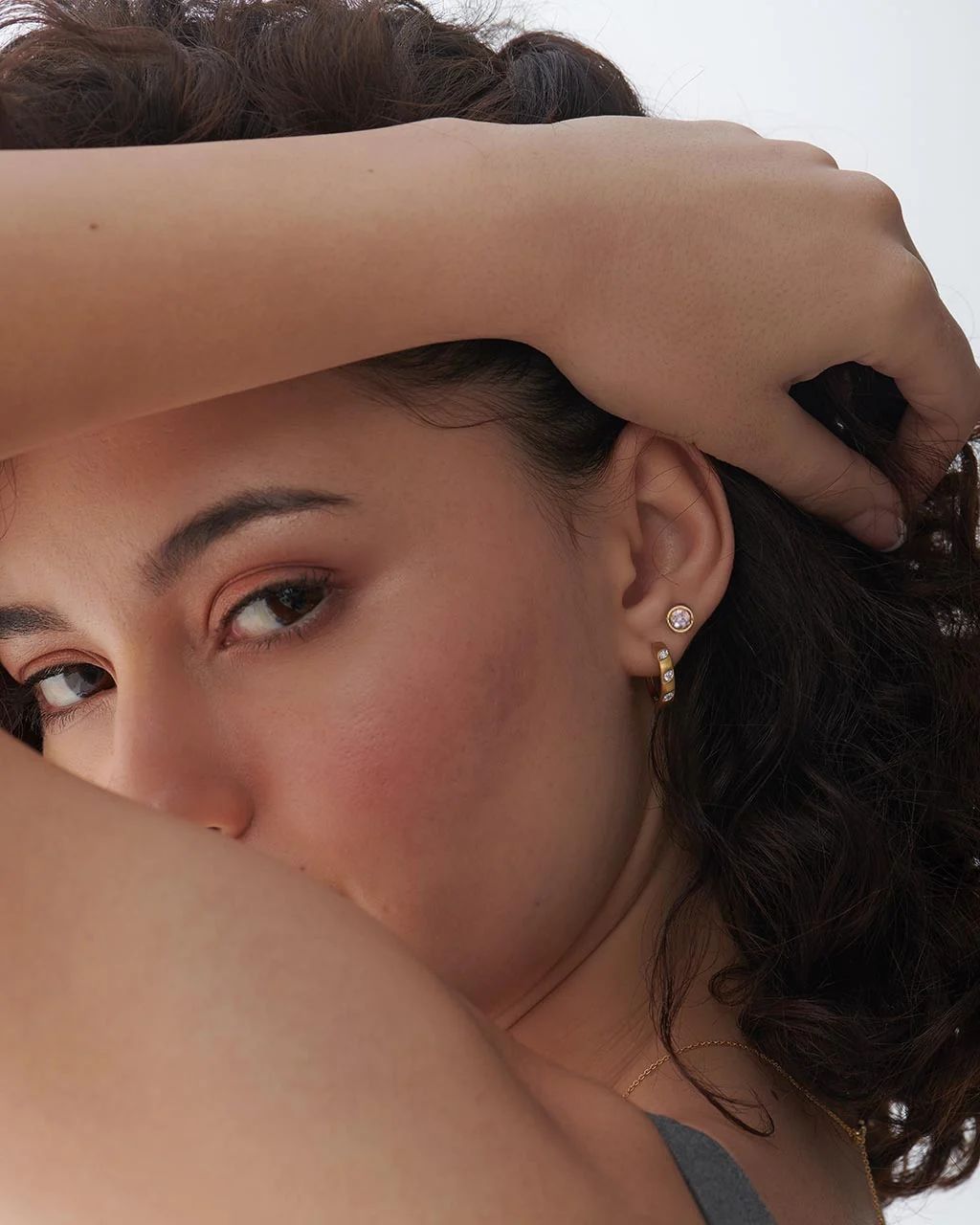 Classic Gold Button Studs — view 4